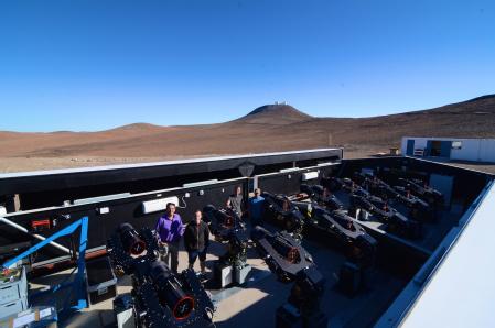The NGTS facilities in Chile where the telescopes are with some researchers. Credit: University of Warwick