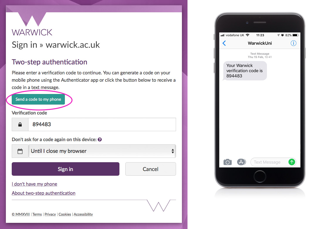 Enter the verification code sent to your phone