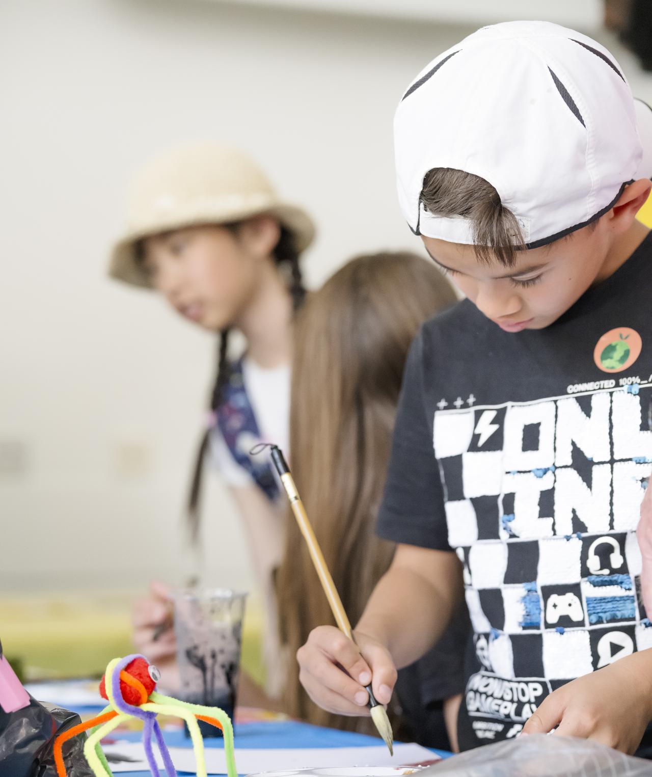 Children doing craft activities