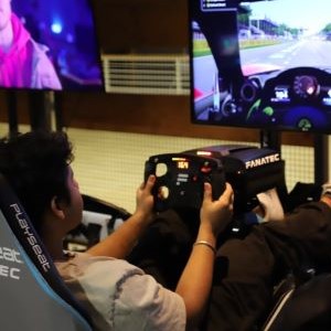 a racing setup in the esports centre