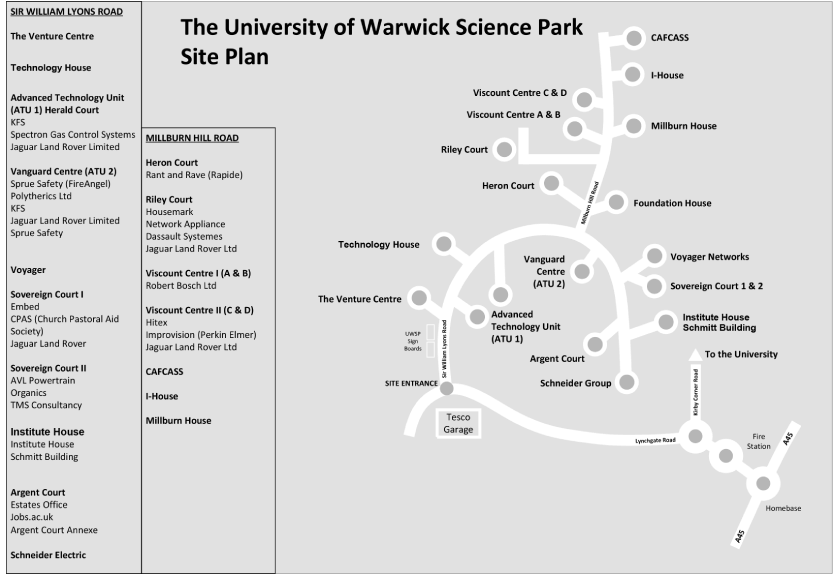 Science Park map