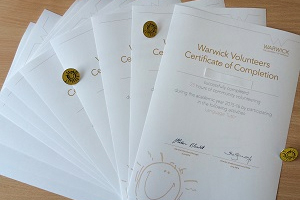 volunteering certificates