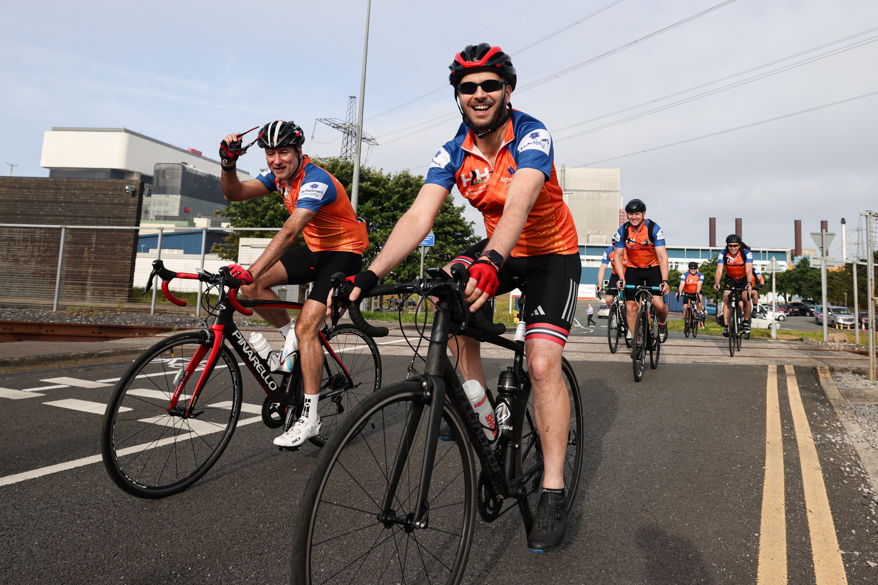 Bruce during a cycle with lots of other riders