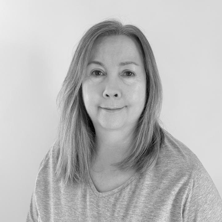 Greyscale image of Caroline