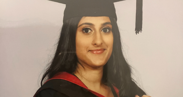 Kerry in her graduation gown