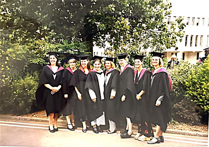 Abby and friends at graduation