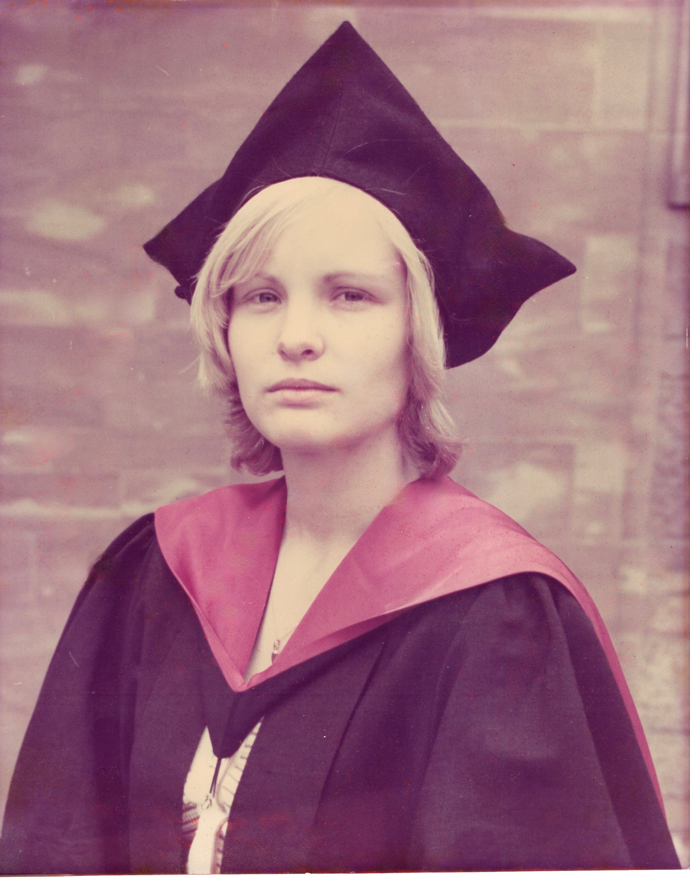 Sheena Harvey in her grad gown