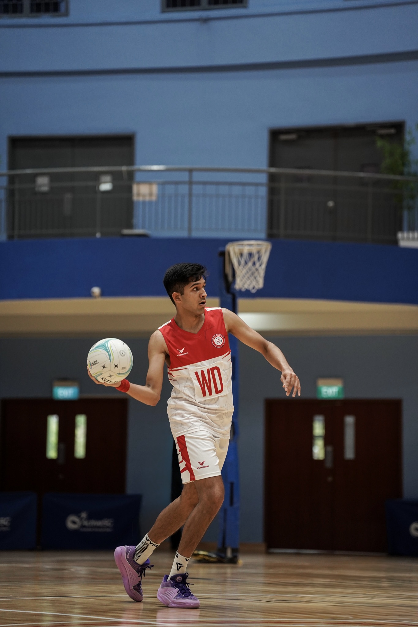 Manish getting ready to throw the ball in a game