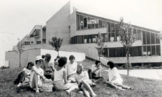 Raymond and friends in front of the SU
