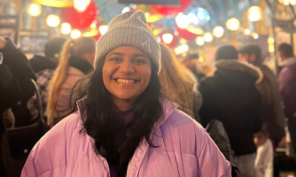 Anushka at a festive market