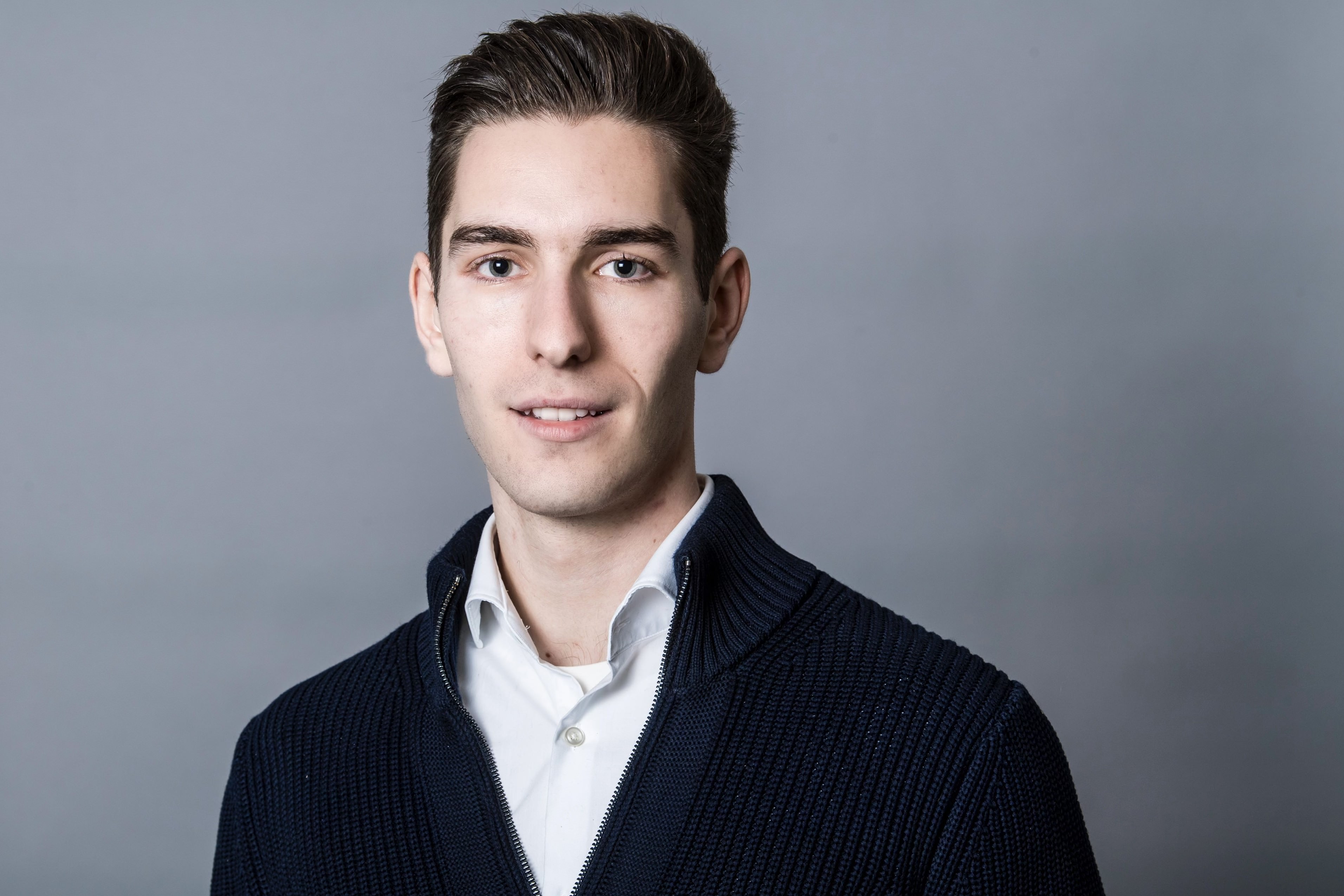 Petros Stergiou looking at the camera