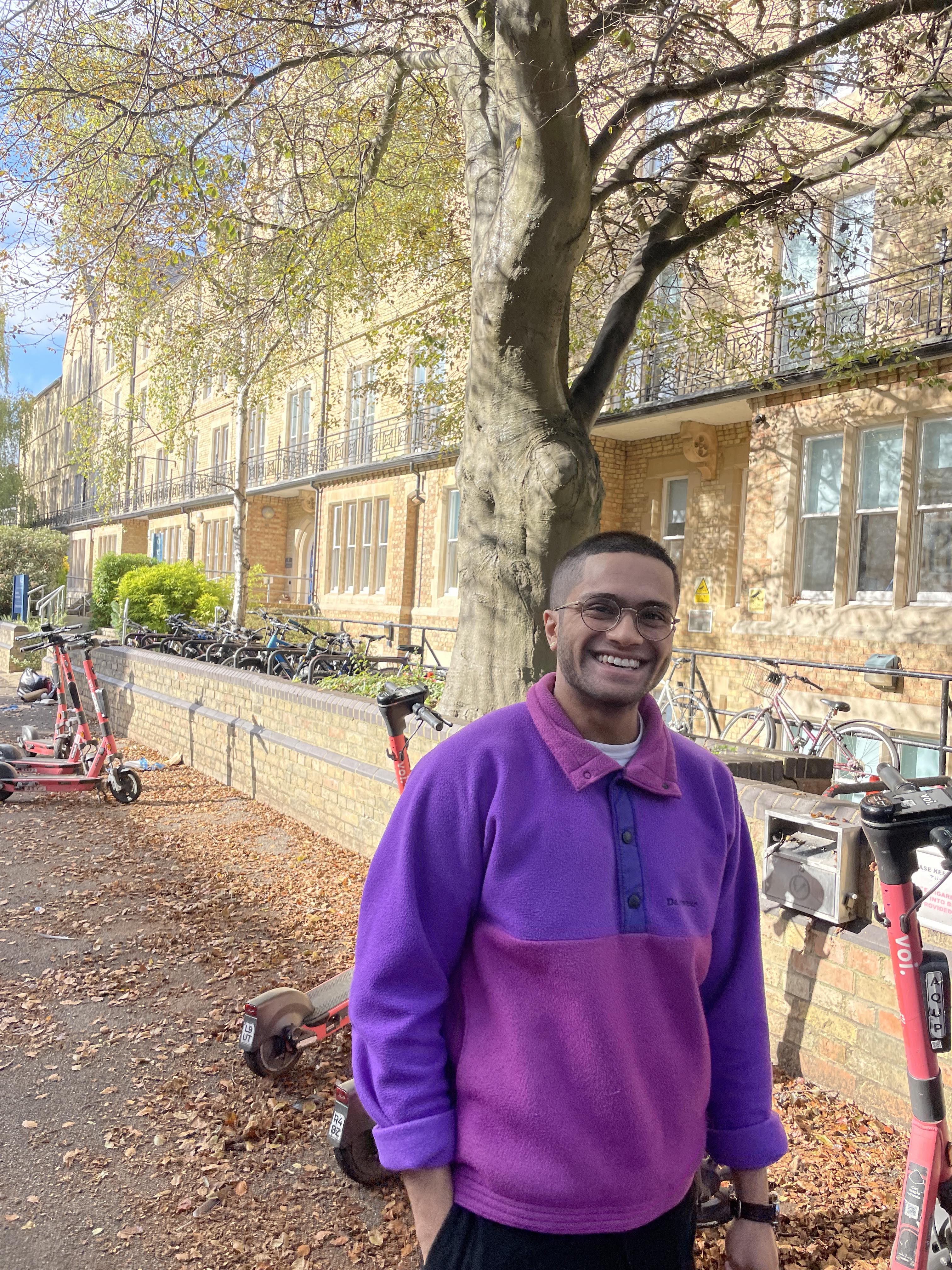 Rohan in a pink fleece