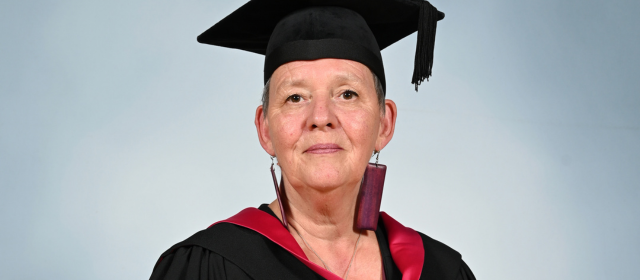 Vivienne in her graduation robes