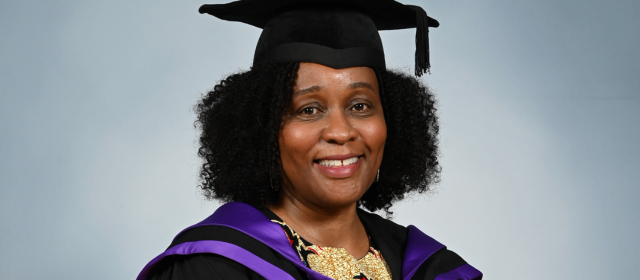 Femi in her graduation robes