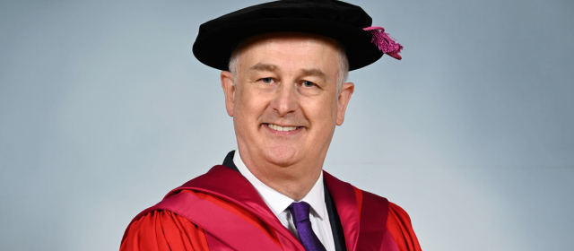 Dominic Cooke in his graduation robes