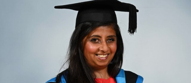 Payal in her graduation robes