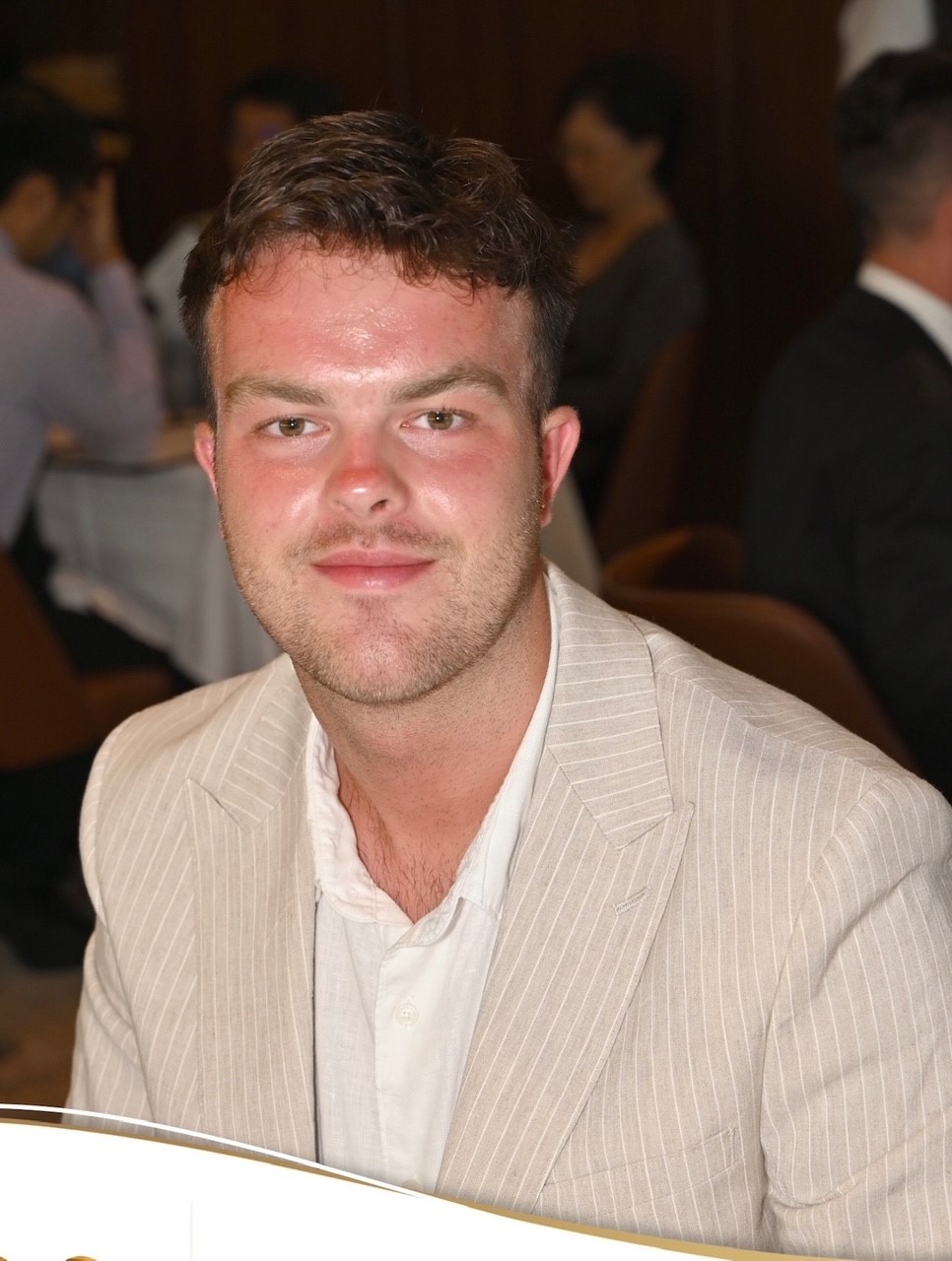 Tom looking at the camera