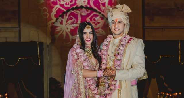 Jatin at their wedding