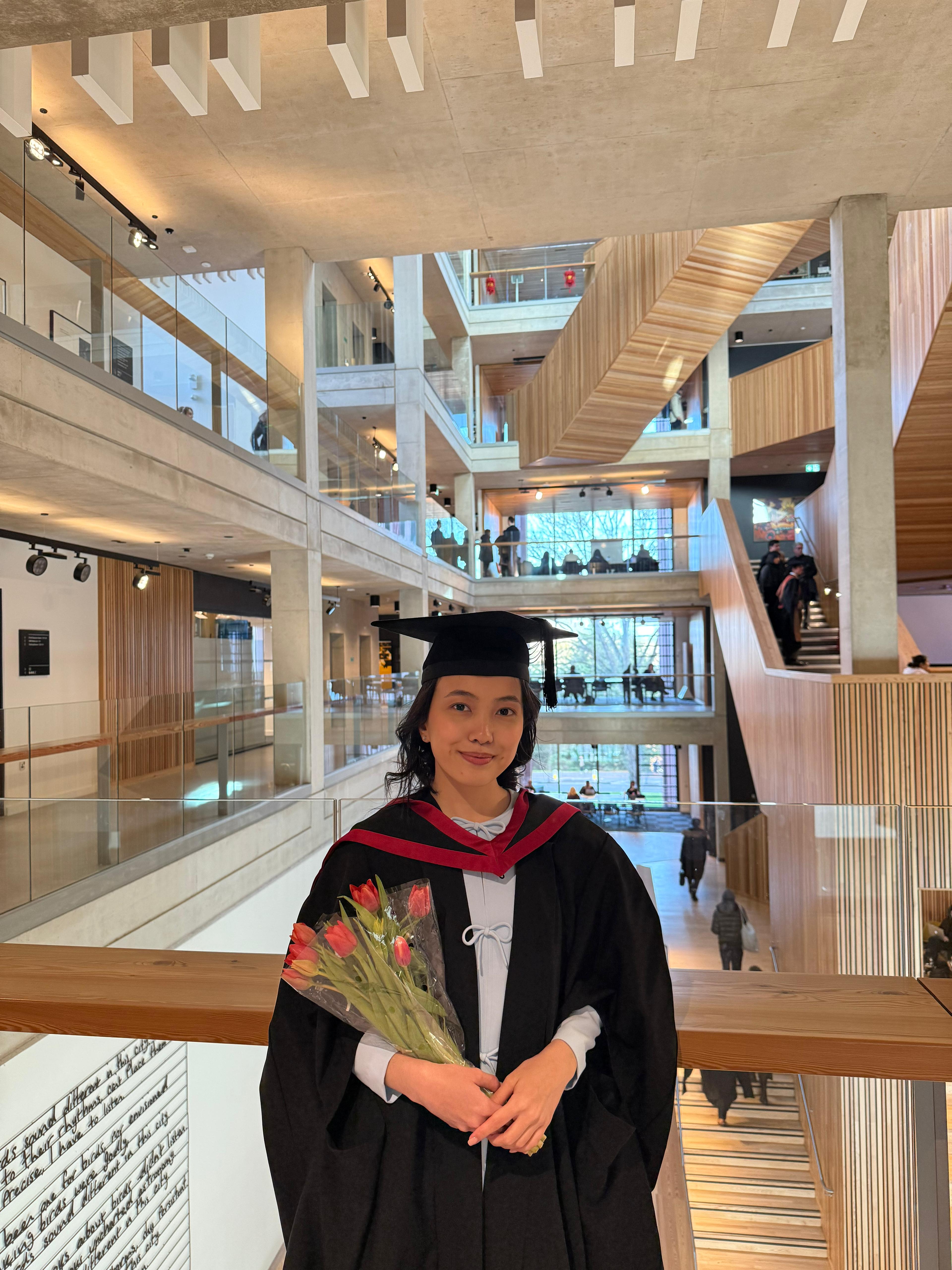 Nazym in her graduation robes in FAB