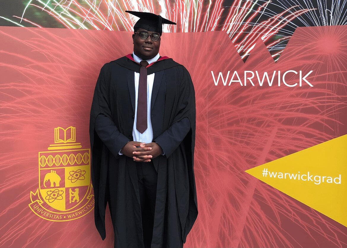 Adrian Richards on his graduation day