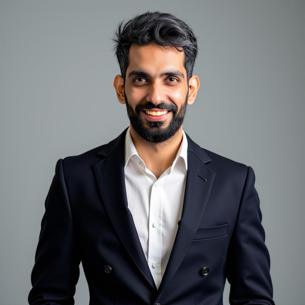 Sahhil in a suit