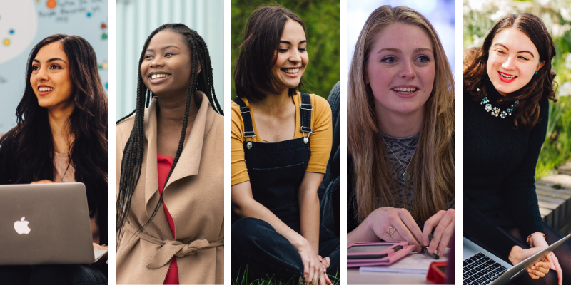 Images of female students at Warwick