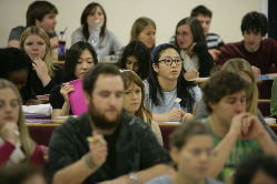 Students from different nationalities in a lecture