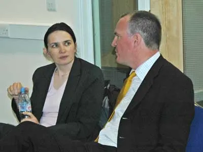 photo of discussions over lunch