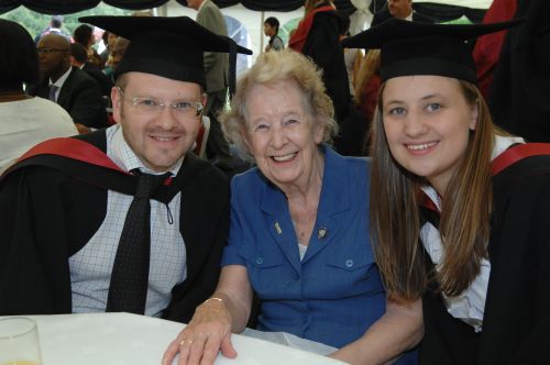 Tim Williamson and Sarah Spencer with Dr Pridgeon