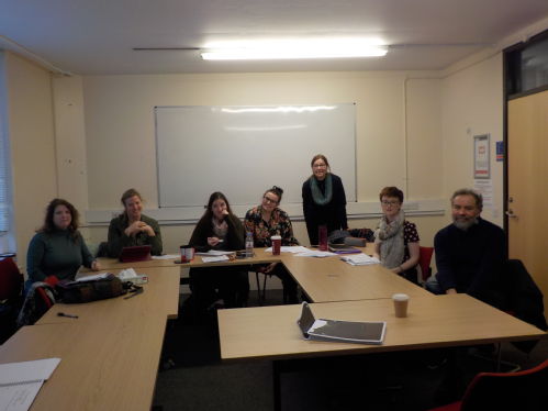 Photo of Margie with the 2016/17 Practices of Translation class