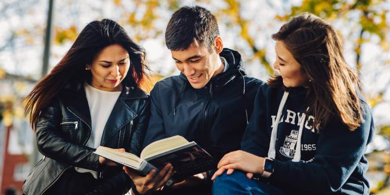Students in conversation