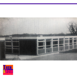 “The first structure, in the East Side, 1963. Designed as a temporary administrative building and first occupied in August 1963, it is still in use, housing part of the University Estates Office [when the book was published in 1989].”