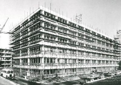 3. The Warwick Library under construction in 1966. Can you see the similarities with the Humanities Building?