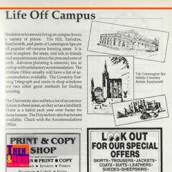 Life Off-Campus. 90-91 Warwick Life. Warwick Digital Collection.