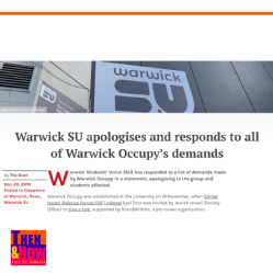 The Boar Article on Warwick Occupy December 2019.