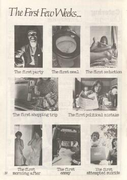 The 1st few weeks. 1st Year's Magazine 1975. Warwick Digital Collection.
