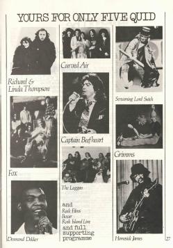 Poster promoting SU events produced in 1975 - for only £5 you could attend them all. Warwick Digital Collection.