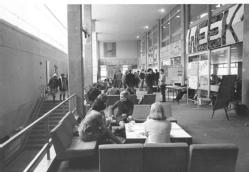 Rag Week, Airport building, now Rootes Social Building 1968, at Warwick University from Coventry Telegraph.