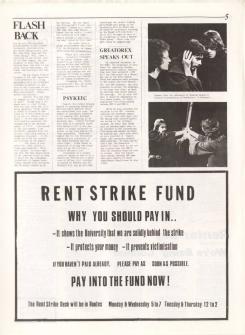 Rent Strike. The Boar 1975, Issue 29. January. Warwick Digital Collection.