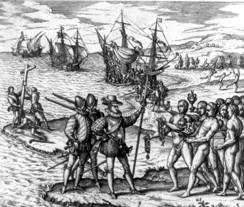 Columbus landing on Hispaniola