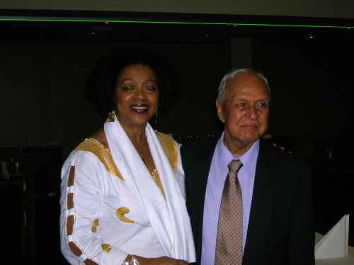 Professor Shepherd with Dr Persaud.