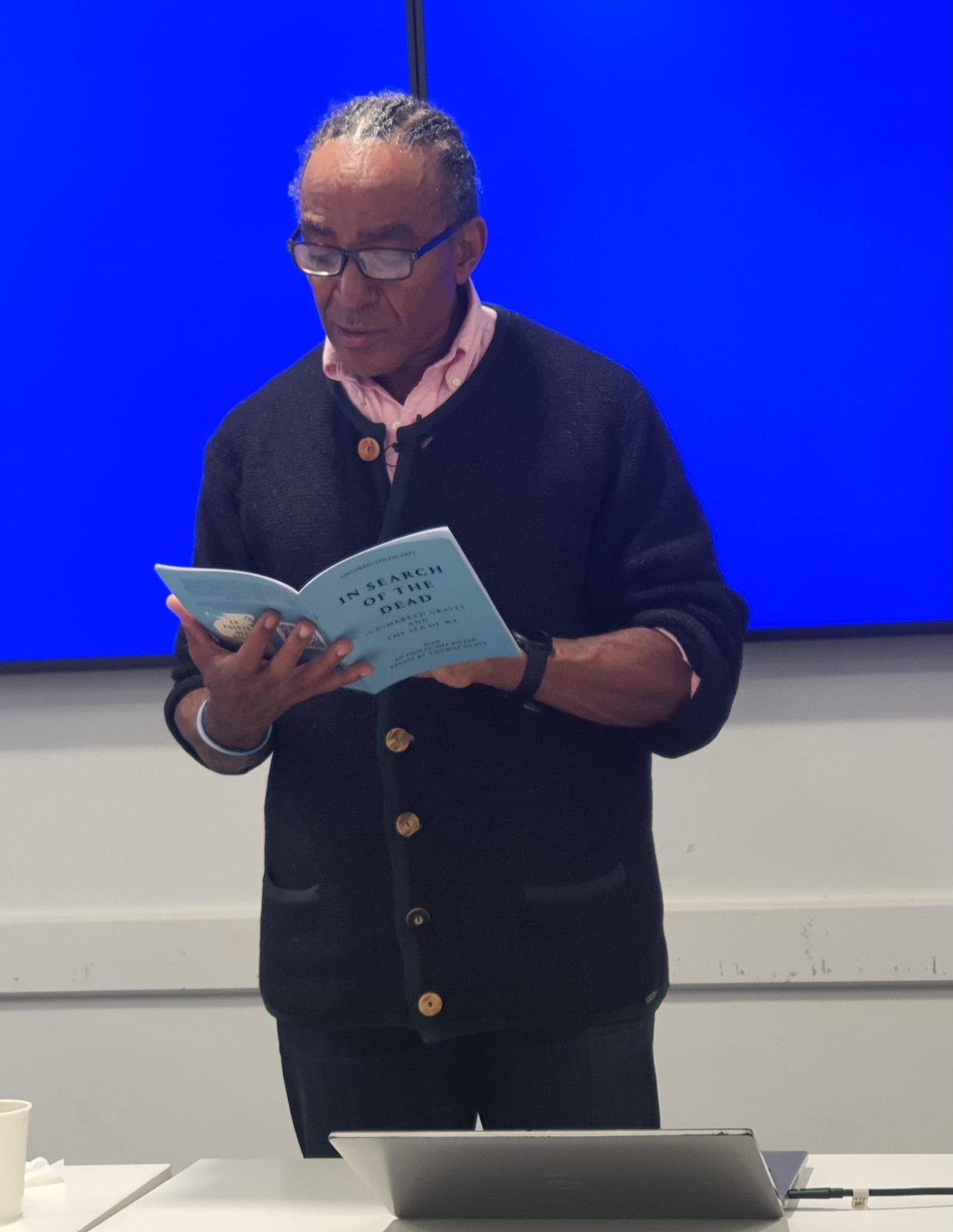 Professor Thomas Glave at his recent book launch.