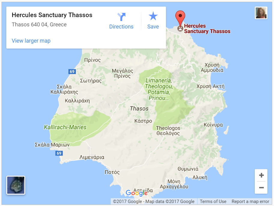Map of Thasos