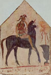 painting of man on camel