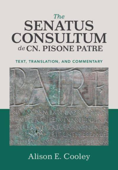 Book jacket of Senatus Consultum de Cn Pisone patre