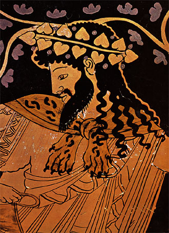 Kleophrades Dionysos Detail