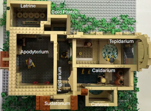 Lego Roman bathhouse plan