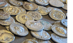 Silver demarii coin hoard Warwickshire Museum