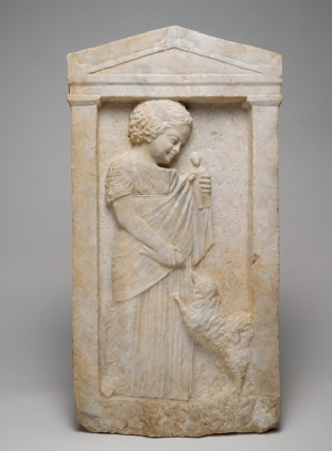 Grave Stele of a Young Girl, “Melisto” 