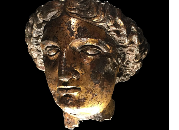 Gilt head of Sulis Minerva from Bath